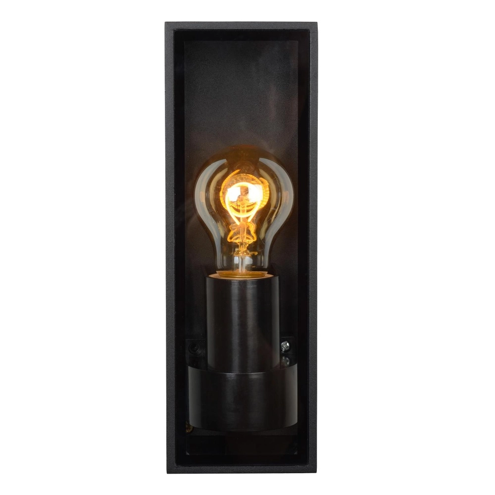 Design wall lamp Dukan IP65 black single Lucide 5411212151872