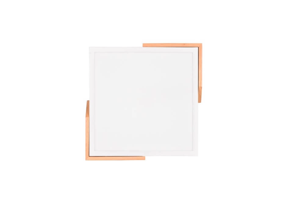 White LED ceiling light Meta with wood Trio 4017807541366
