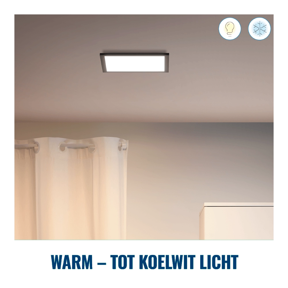 Ceiling light Panel black - 36W WiZ 8719514554870