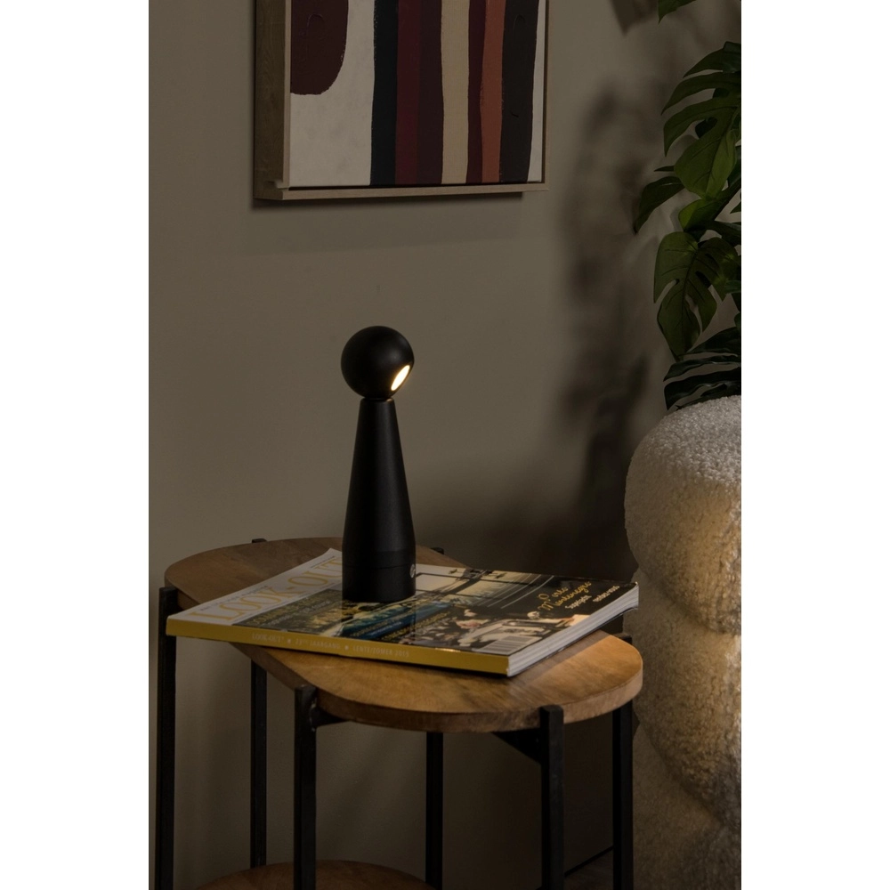 Rechargeable table lamp Ipsos Black Lucide 5411212333964
