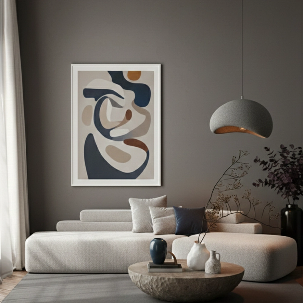 Natural pendant lamp Aere grey 40cm