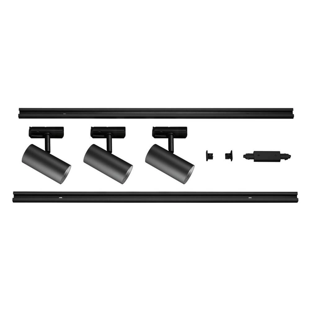 Track lighting set Noblo 1-phase - black - 2700K