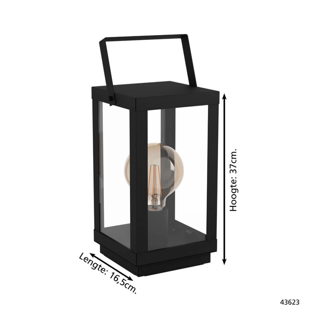 Black table lamp Bradford 1 Eglo 9002759436230