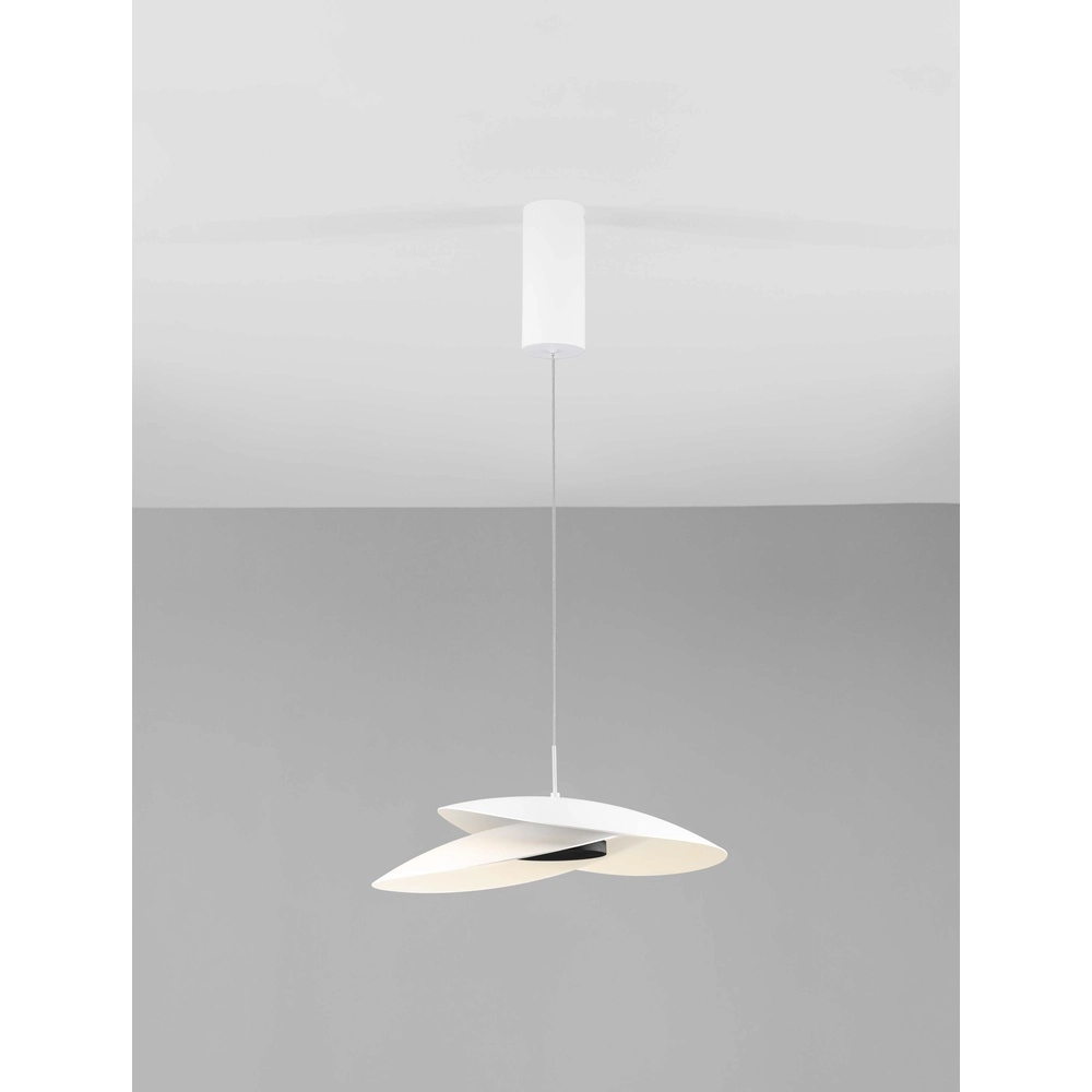 Pendant lamp Olea design white Ø 48cm