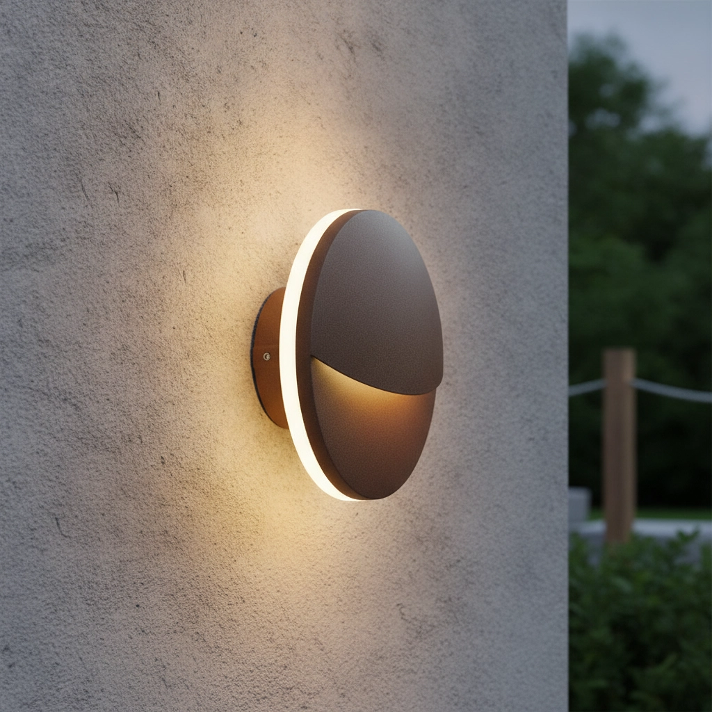 Sleek wall lamp Pan Rusty brown