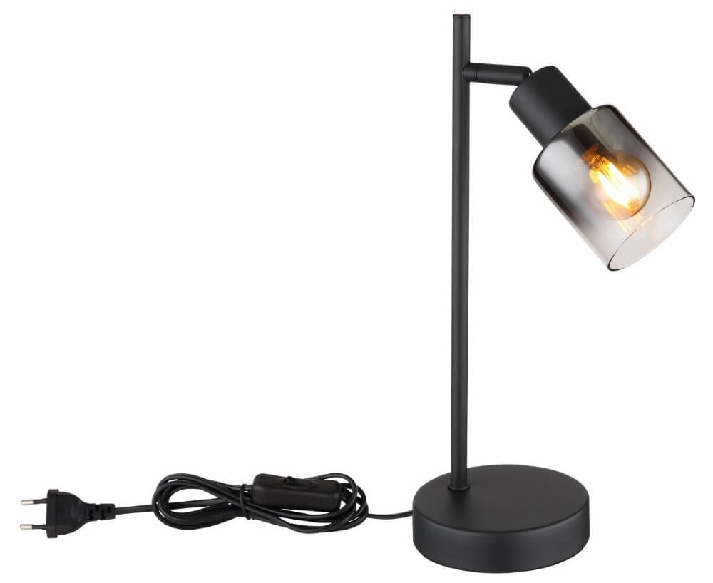Table lamp Hubertus with smoke glass Globo 9007371446025