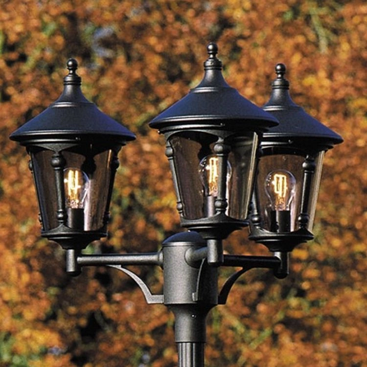 Classic lantern shade Virgo 3-light black KonstSmide 7318305737501