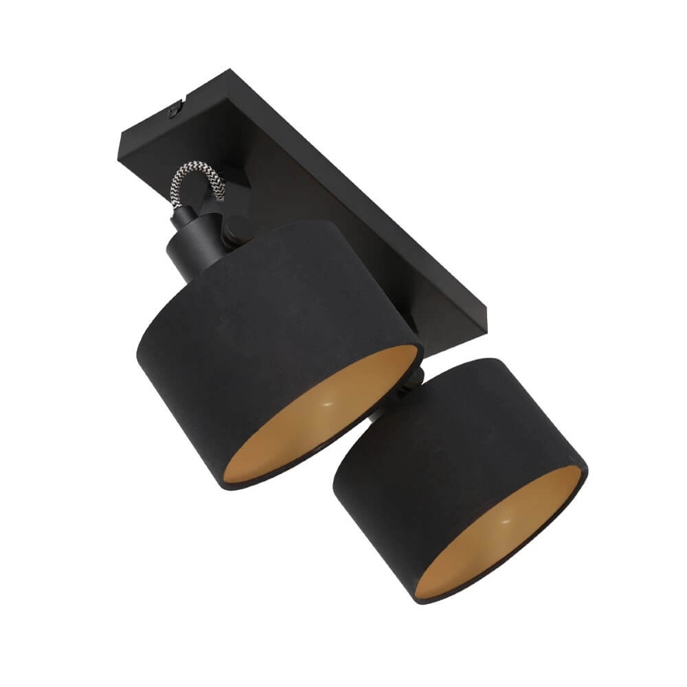 Black ceiling lamp Ornoir 2-light