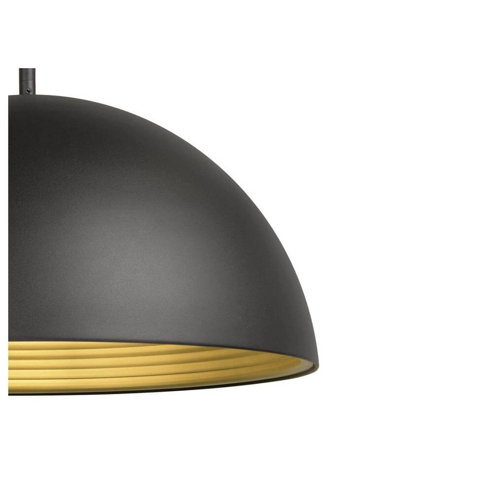 Design pendant lamp Forchini M 50 black with gold Ø 50cm SLV 4024163298629