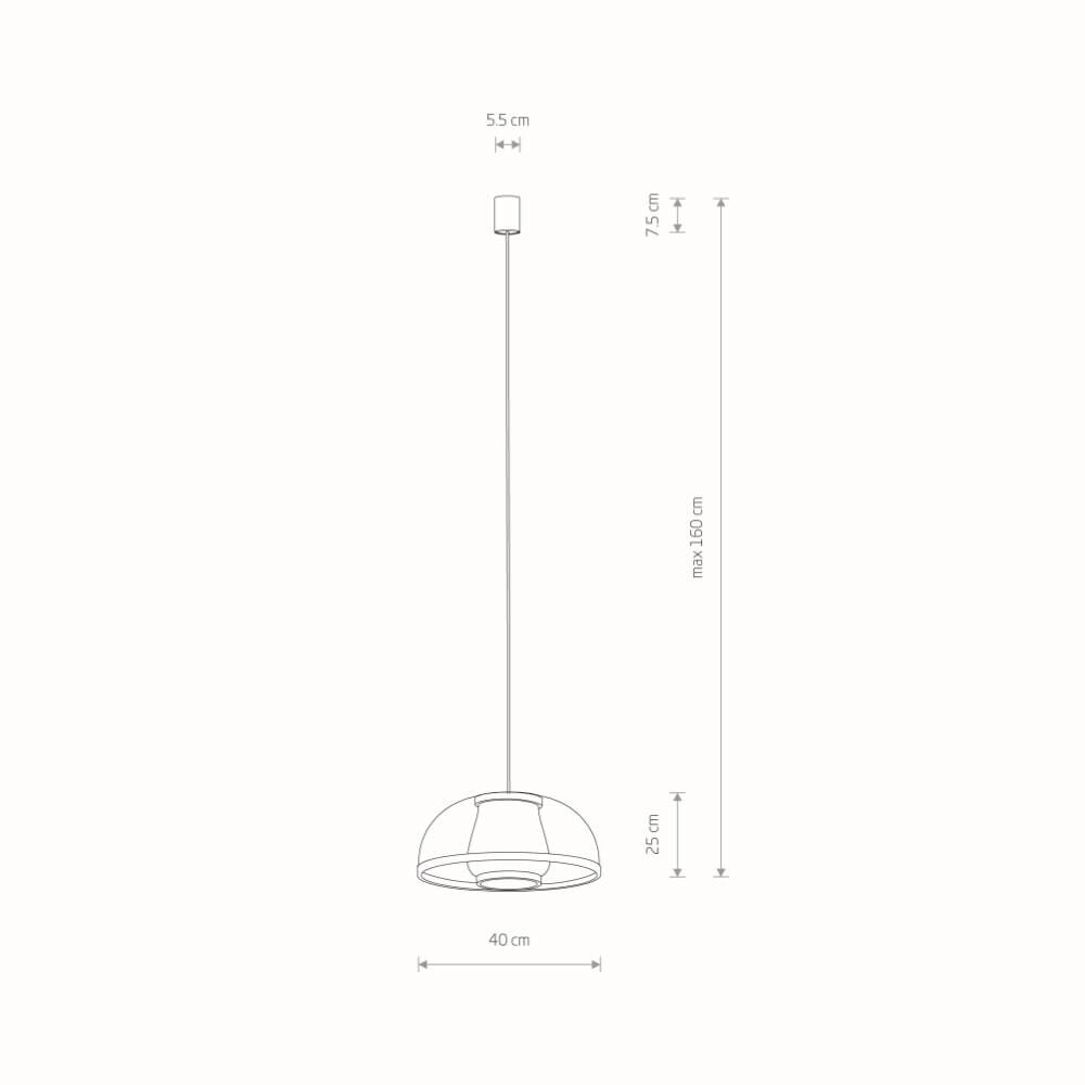 Natural pendant lamp Krabi rattan Ø 40cm Lyora 5903139111584