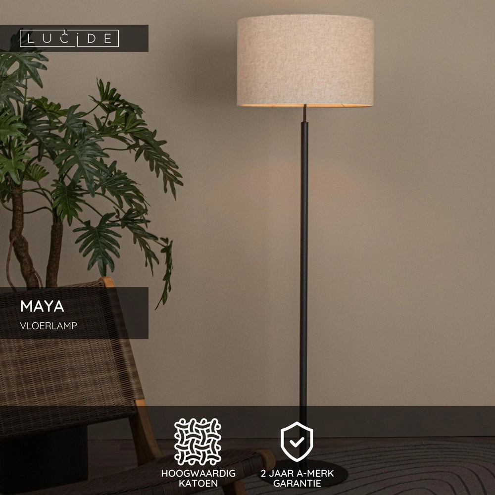 Floor lamp Maya cream Lucide 5411212452634