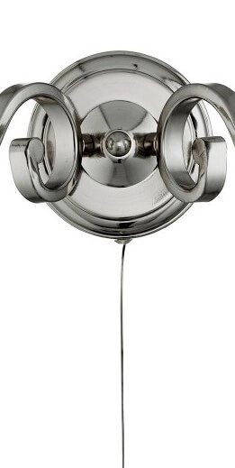 Classic wall lamp Richmond 2-light matte silver Searchlight 5053423056432