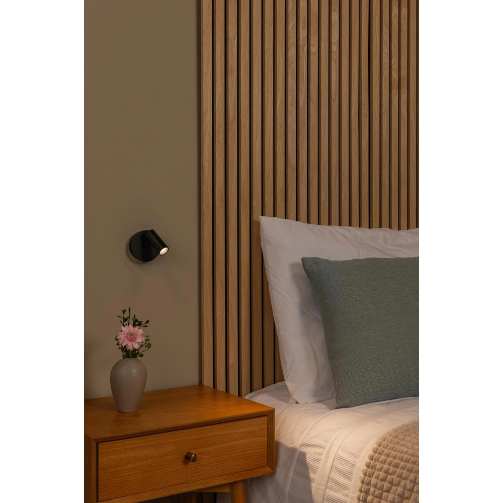 Rechargeable wall lamp Toni Magnetic Black Lucide 5411212290540