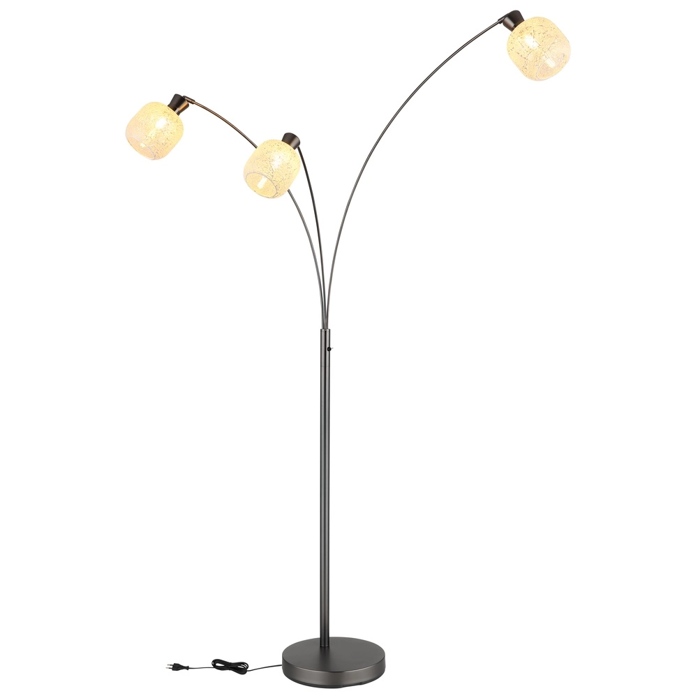 3-light floor lamp Brokana gunmetal Globo 9007371569472