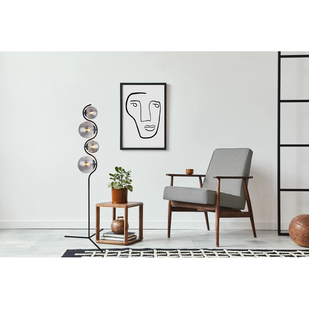 Modern floor lamp Porry 4-light black Globo 9007371431861