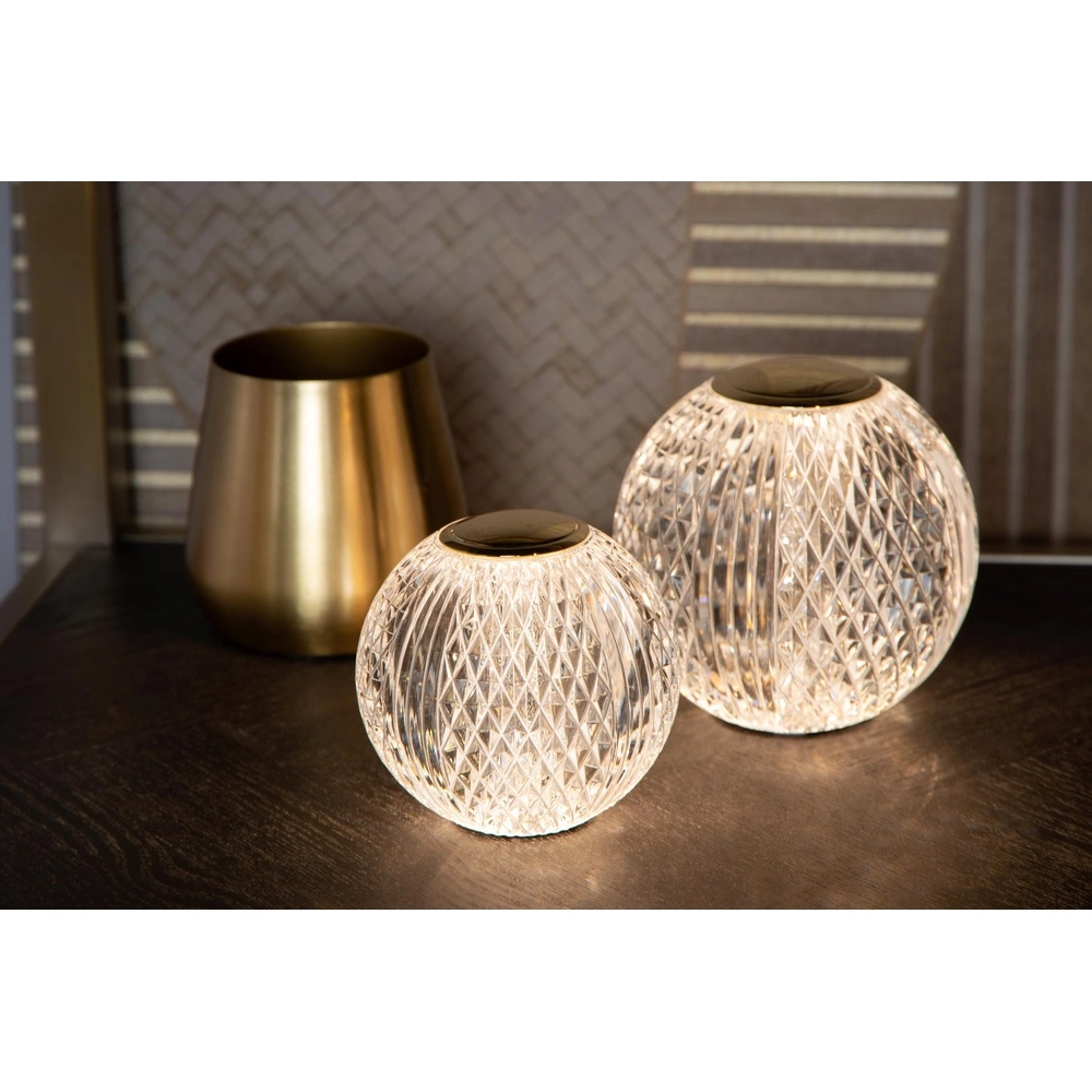 Golden table lamp Cintra rechargeable Ø 11cm - 3000K Lucide 5411212134363