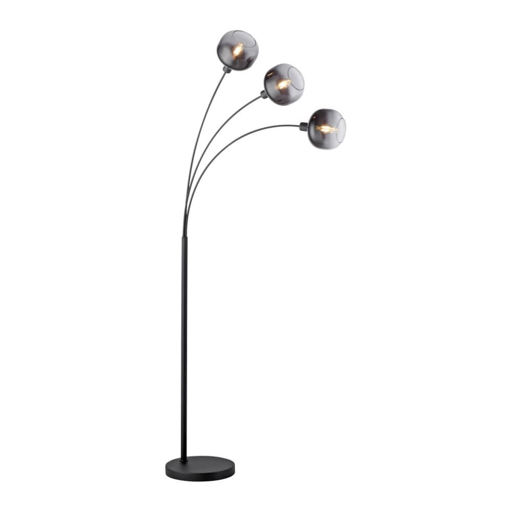 Black floor lamp Zea 3-light Just Light 4043689993764