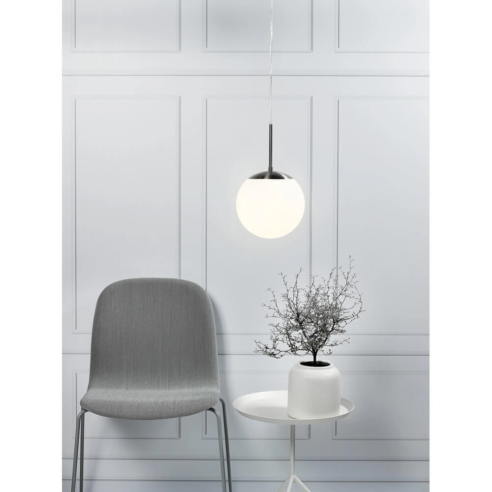 Glass pendant lamp Cafe white Ø 20cm Nordlux 5701581102019