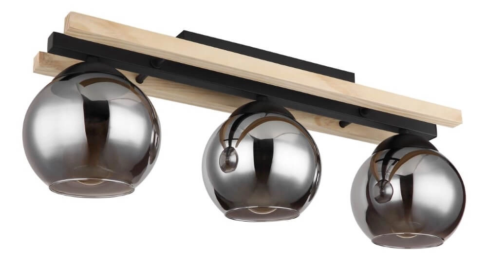 Design ceiling lamp Conni wood 3-light Globo 9007371441235