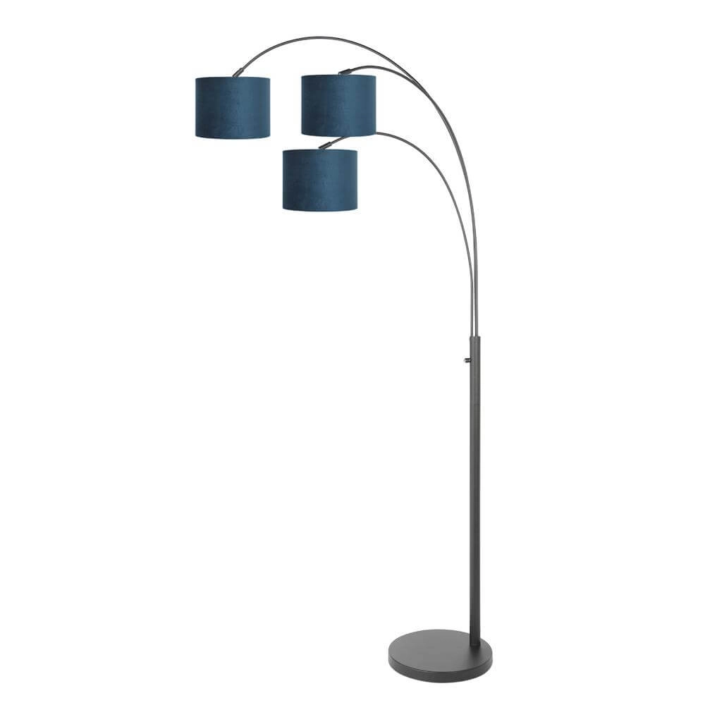 Floor lamp Sparkled Light black with blue caps Steinhauer 8712746173628