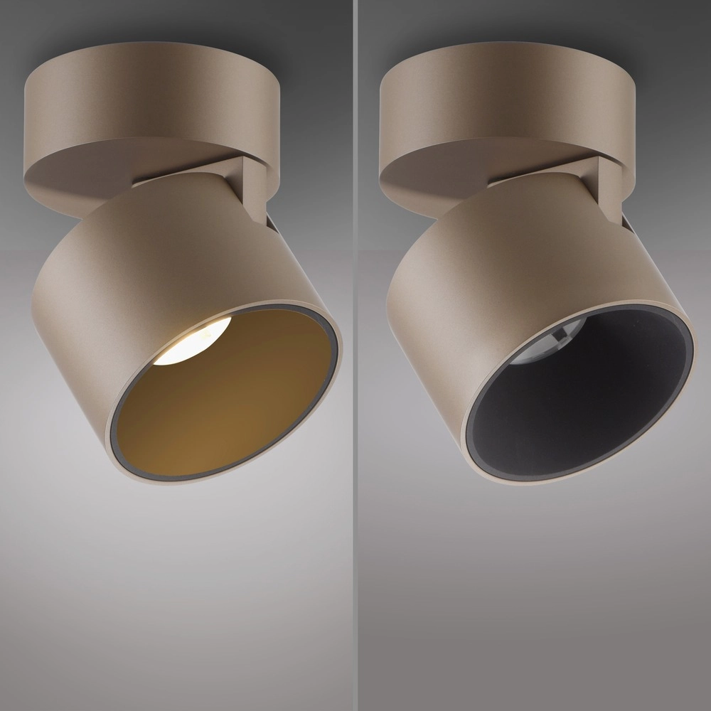 Sleek surface-mounted spot Pure Cup Bronce Paul Neuhaus 4012248395592
