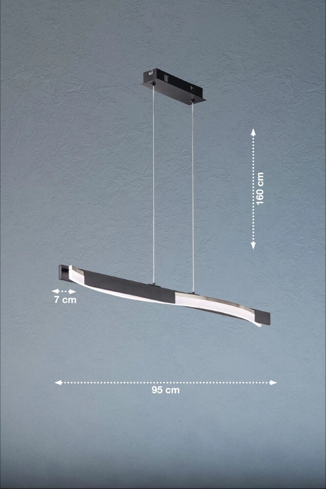 Sleek LED hanging lamp Bridge Fischer & Honsel 4003694607049