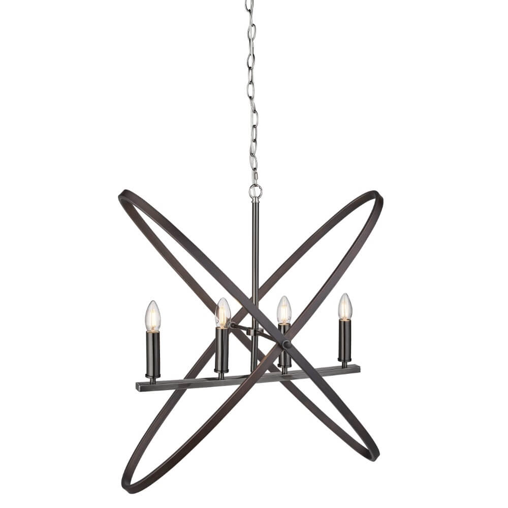 Black Classic Pendant Lamp Hoopla 4-light