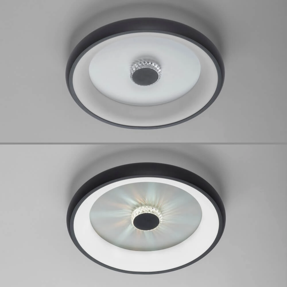 Round ceiling lamp Vertigo black Ø 46,5cm Just Light 4043689994723