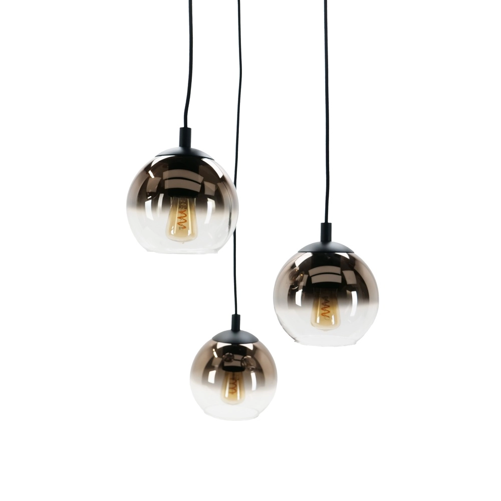 Pendant lamp Ariscani 1 3-light black round Eglo 9008606358069