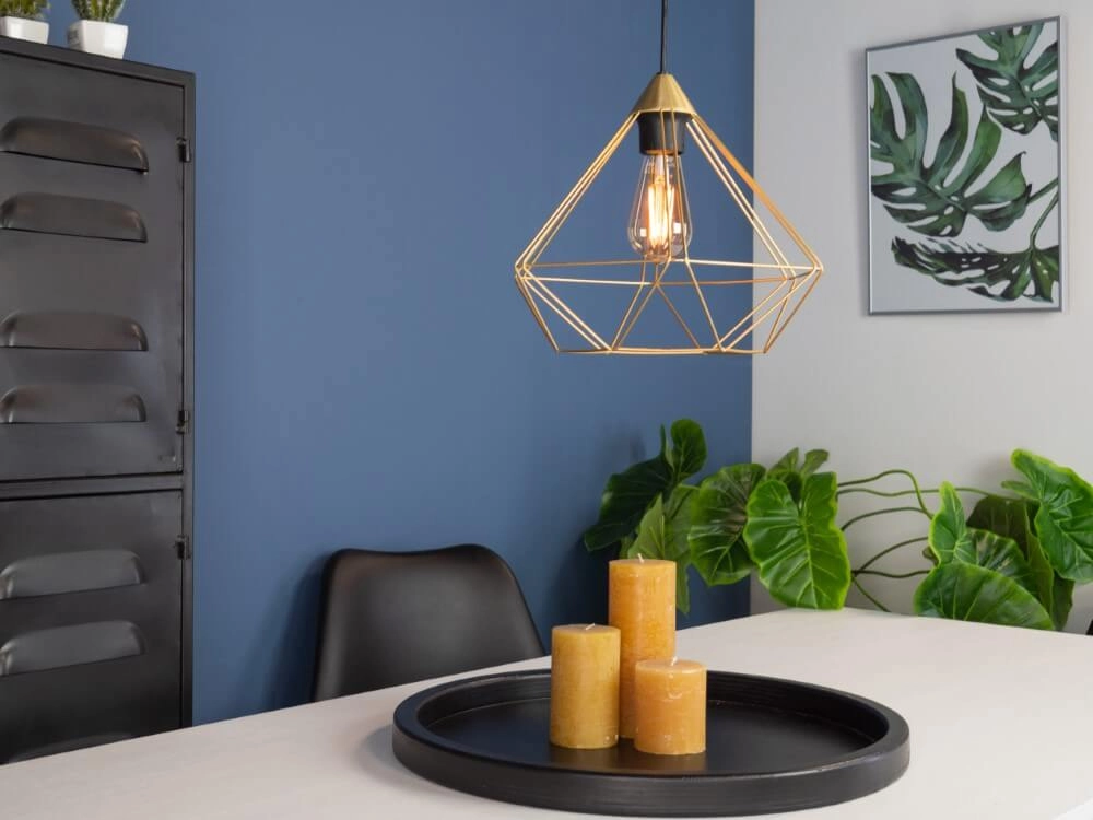 Gold hanging lamp Tarbes Ø 32.5cm Eglo 9002759436797