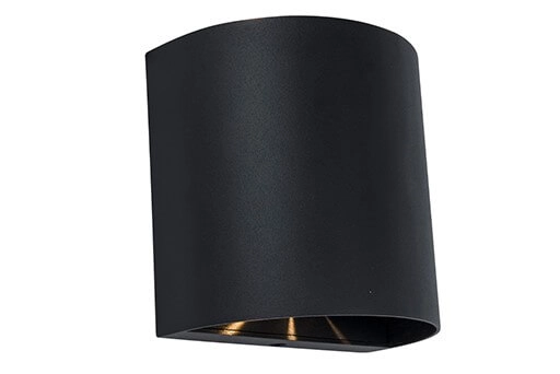 Black wall lamp Gemini Beams Round design