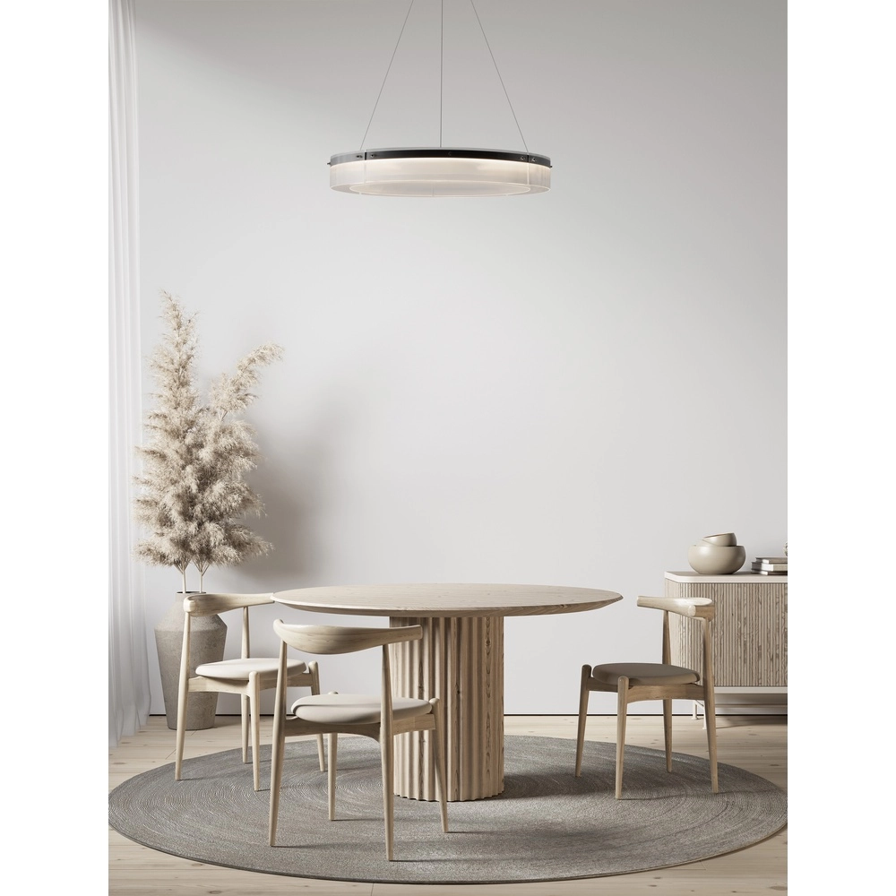 Design pendant lamp Pauline black with glass Ø 85cm Lyora 5212017445391