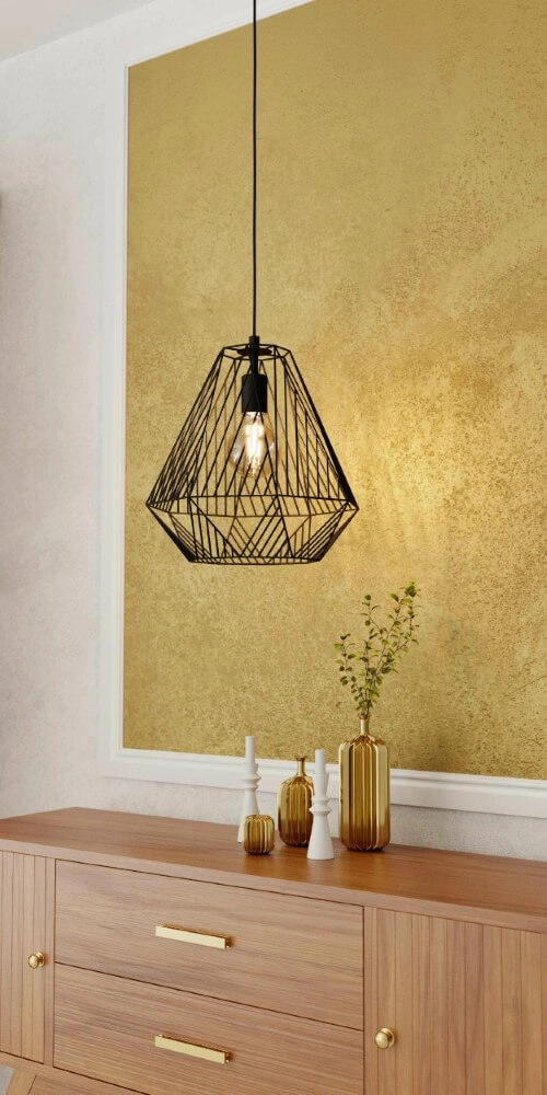 Black wire lamp Stype Ø 33cm Eglo 9002759436926