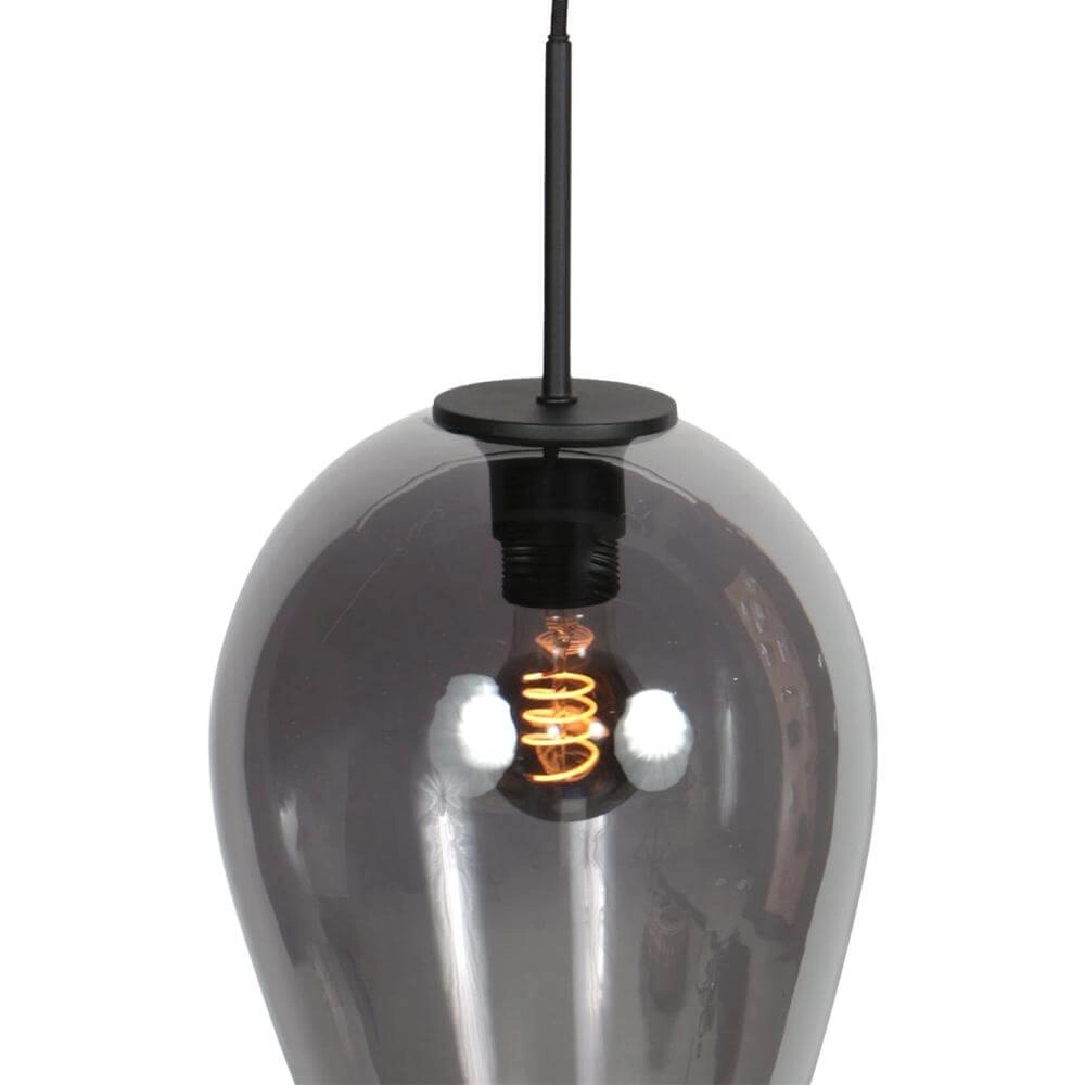 Pendant lamp HaloSwap with 1 smoke glass Ø 22.5cm Steinhauer 8712746179705