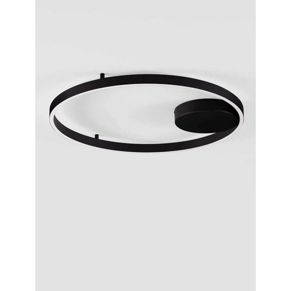 Ceiling lamp Hedra round Ø 60cm black Lyora 5212017448880