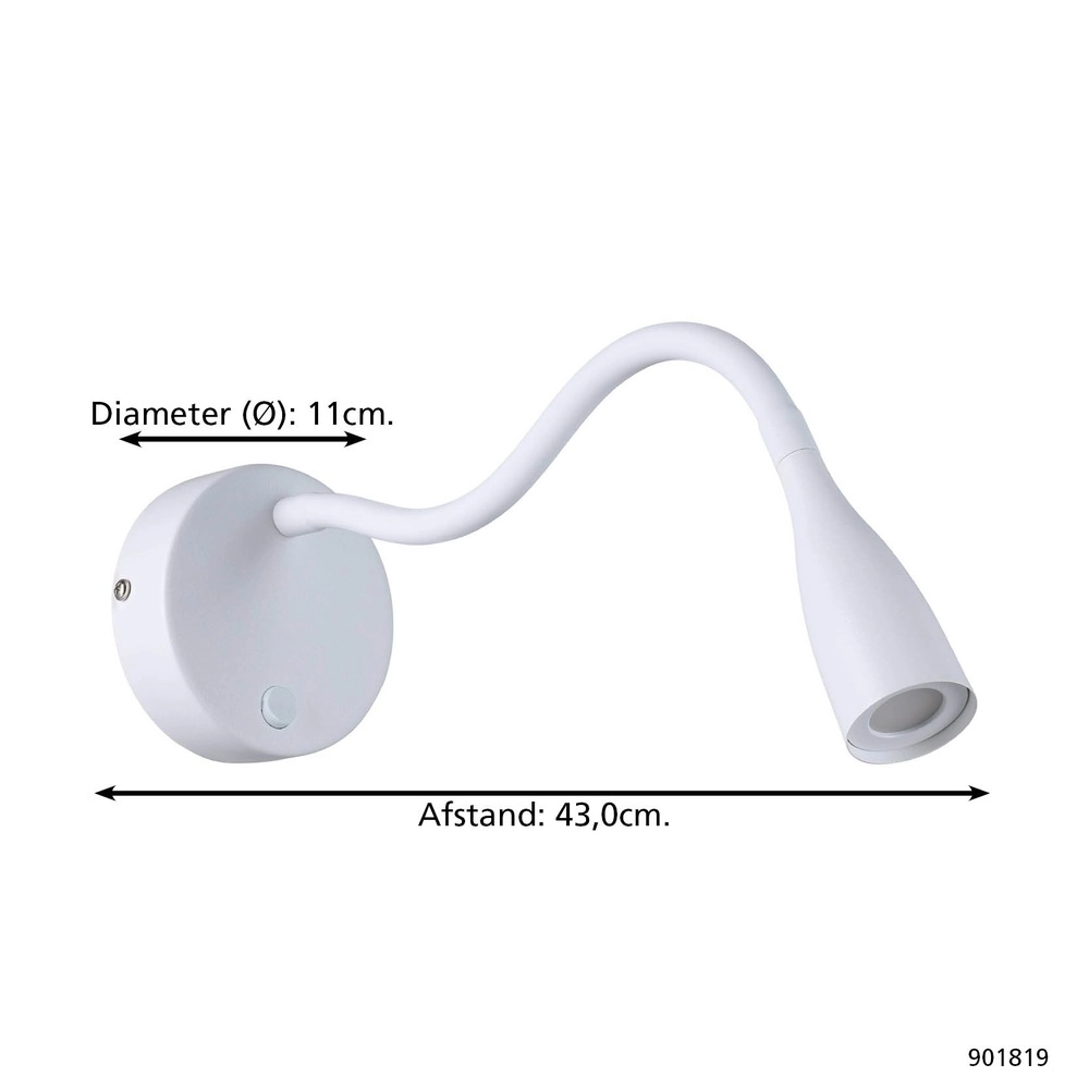 Bedside lamp Olivandino Flexible White Eglo 9008606347773