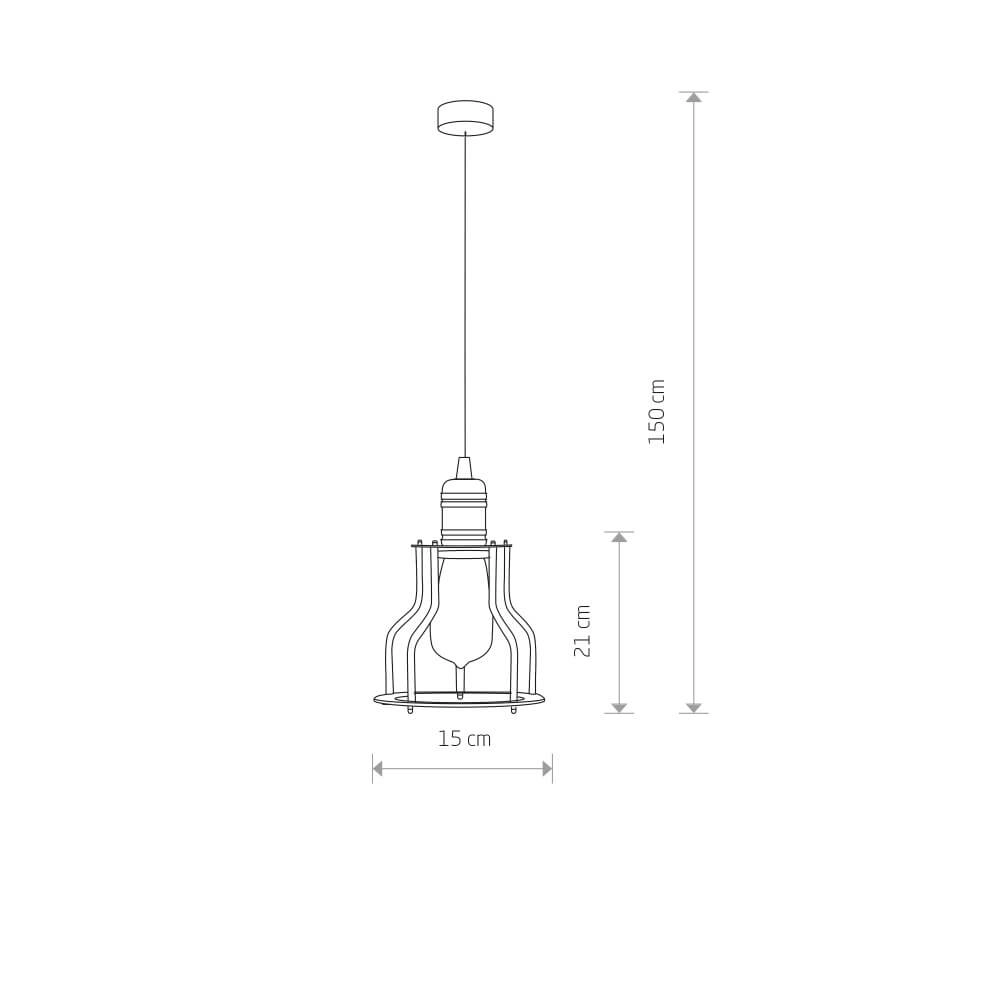 Wire lamp Workshop Ø 15cm Lyora 5903139633697