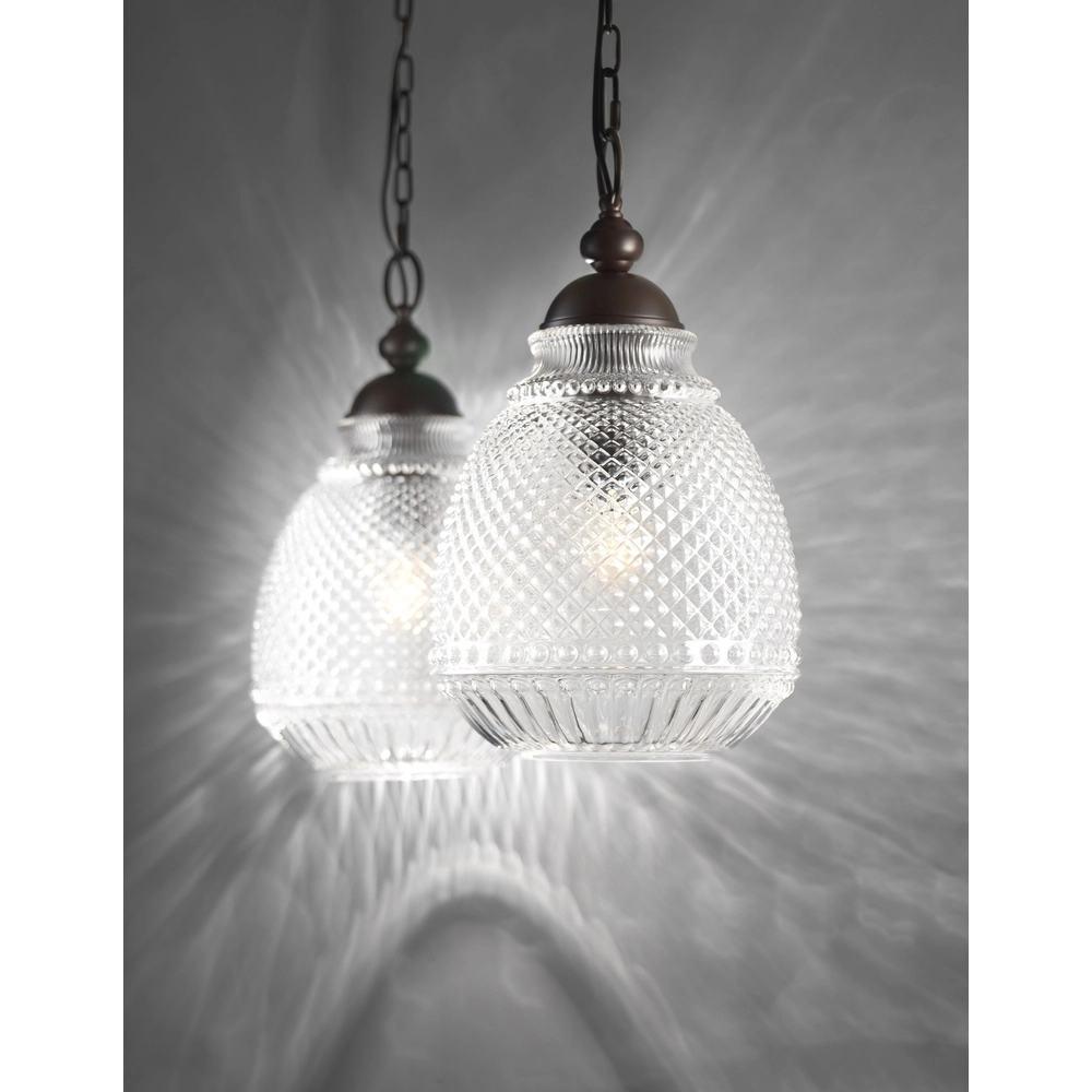 Pendant lamp Toulon clear glass