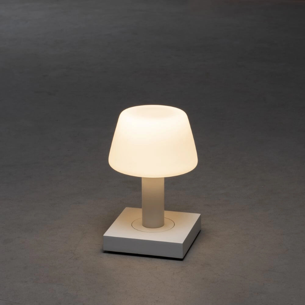 Rechargeable table lamp Monaco white KonstSmide 7318308252520