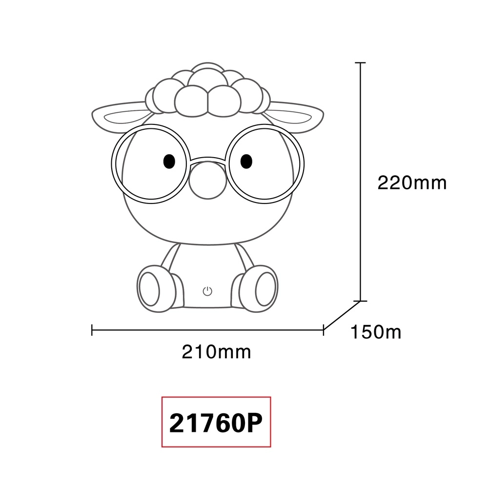 Children's room lamp Sheepy pink Globo 9007371518289