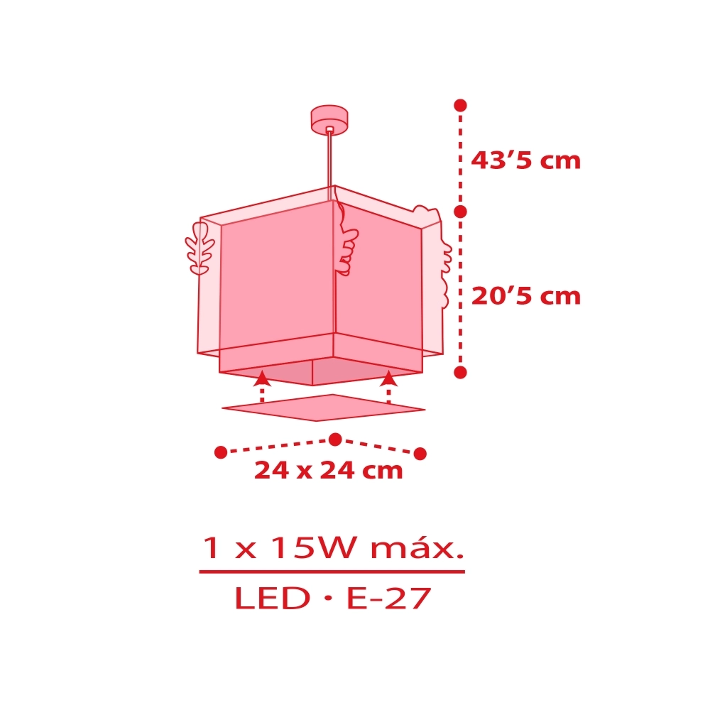 Pendant lamp Hello Kitty pink Dalber 8420406732626
