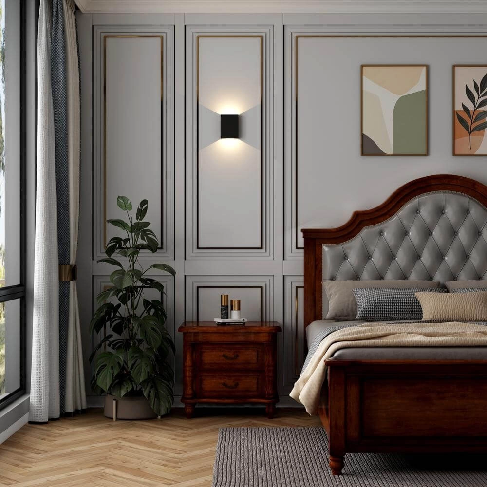 Sleek wall lamp Memphis black Artdelight 8720701102408