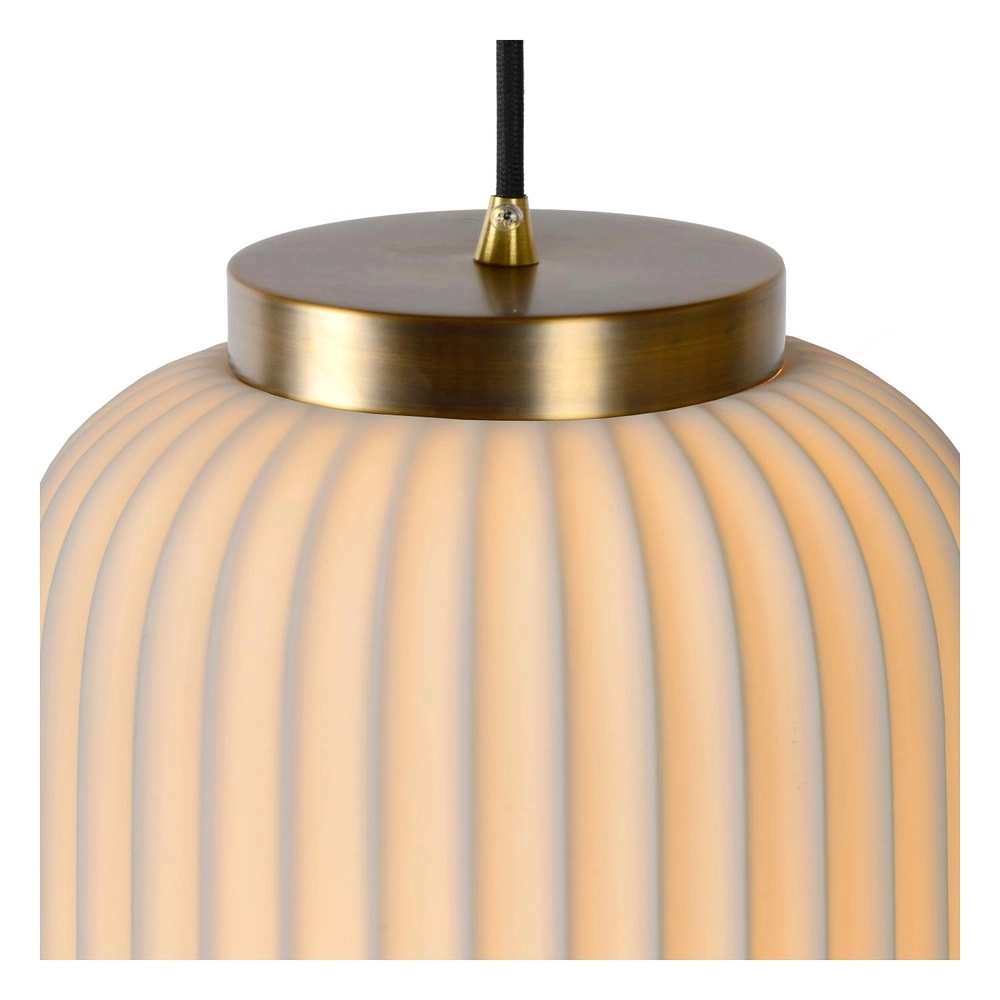 Design pendant lamp Gosse Gold with white Lucide 5411212134141