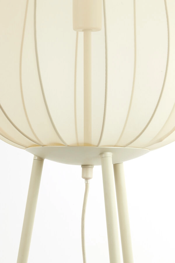 Japandi floor lamp Plumeria cream Ø 42cm Light & Living 8717807651305