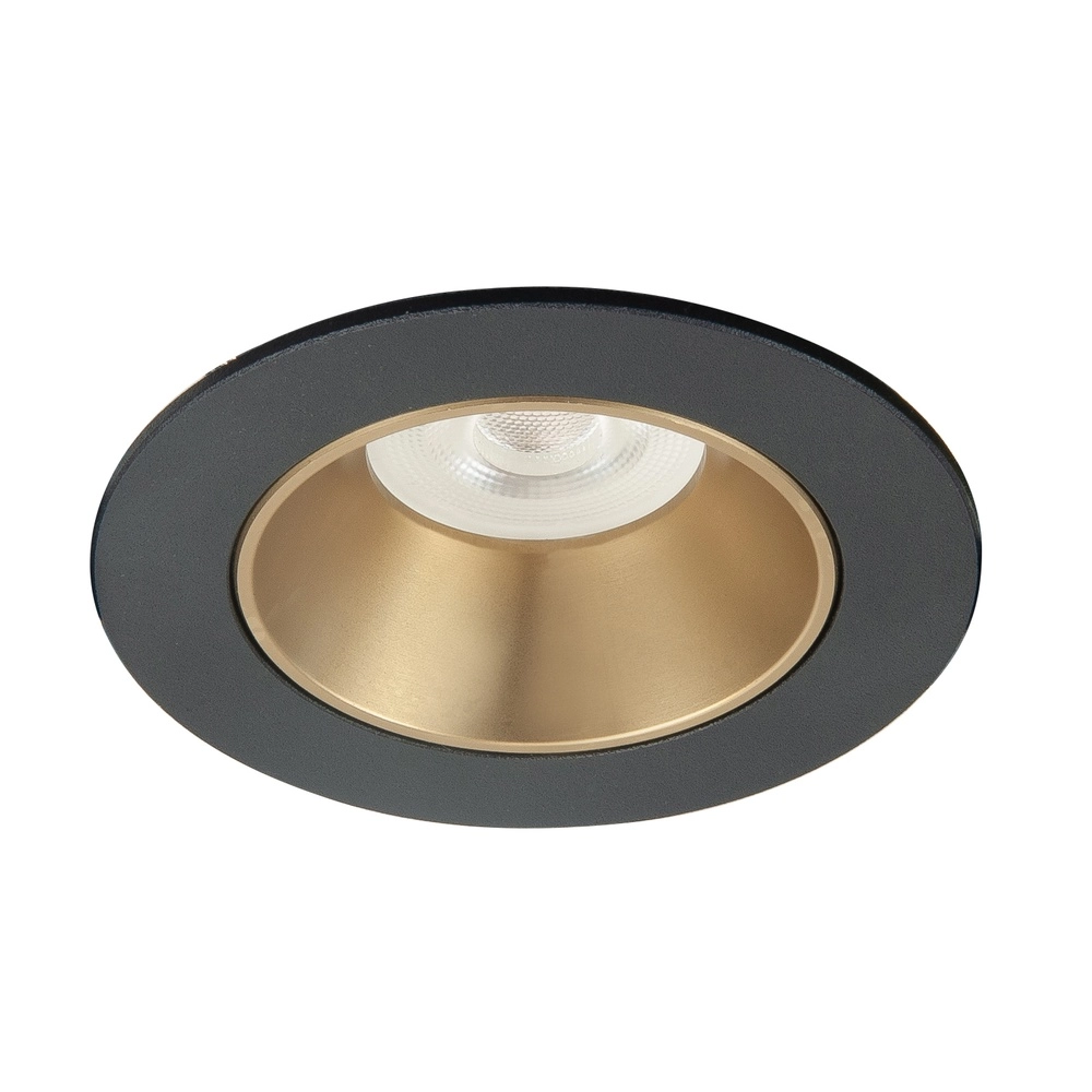 Design spot Downlights black with gold Ø 8cm