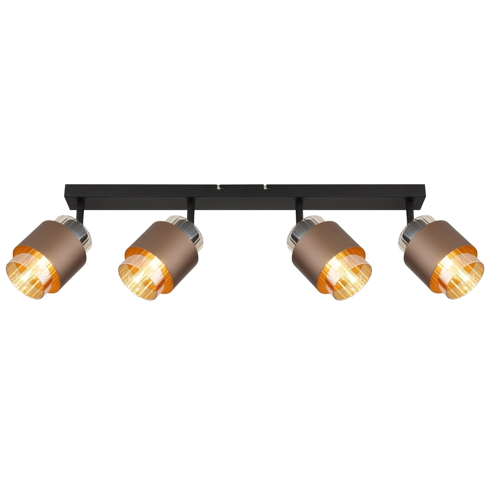 Design ceiling lamp Milley 4-light black Globo 9007371589340