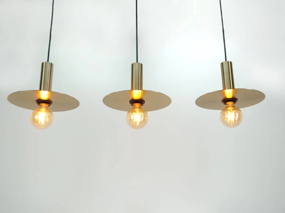 Golden 3-light pendant lamp Escandell Eglo 9008606273881