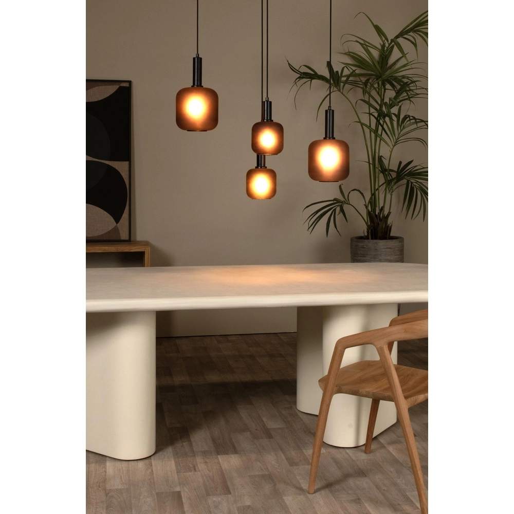 Black pendant lamp Eloise 4-light Lucide 5411212452474