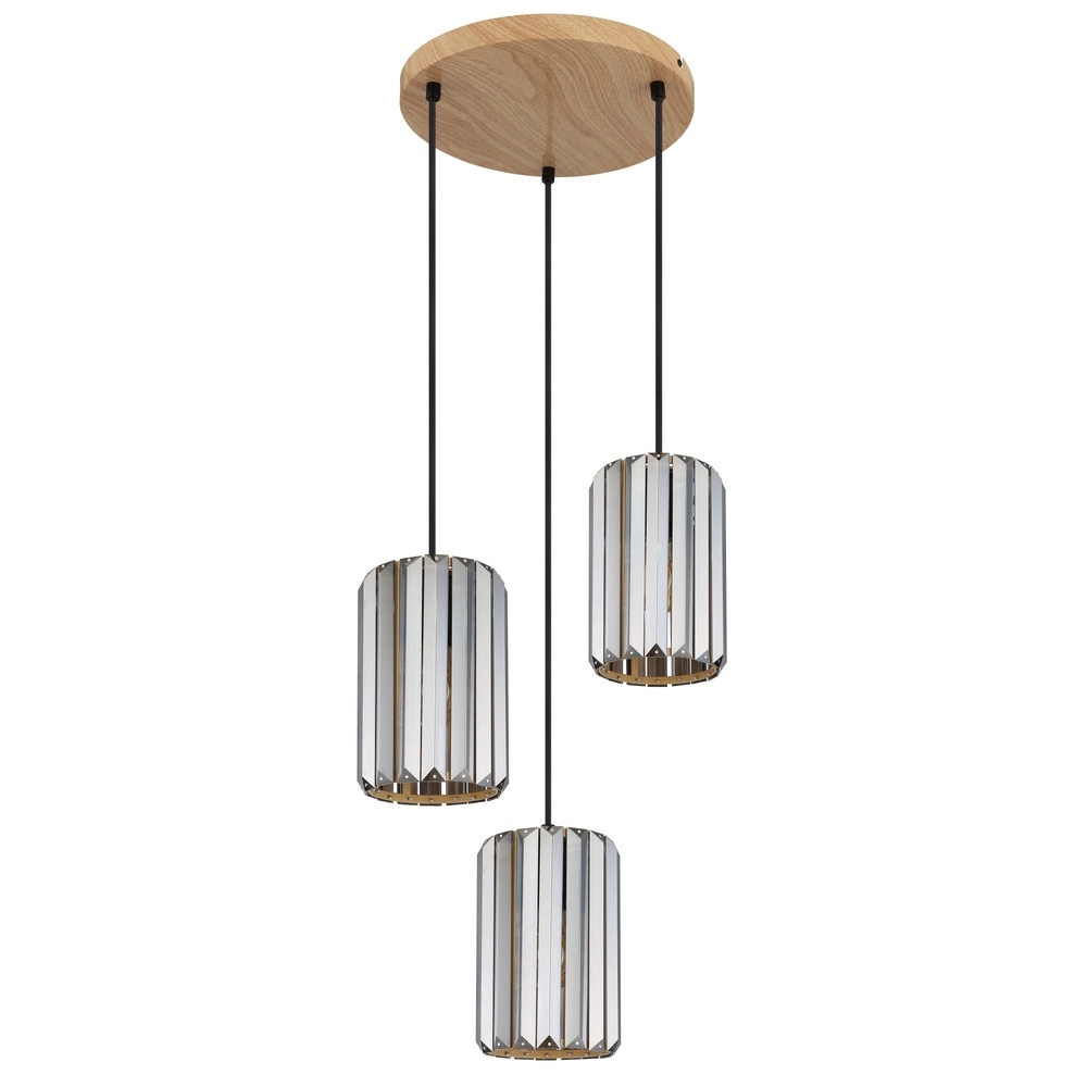 Pendant lamp Run 3-light round Globo 9007371516964
