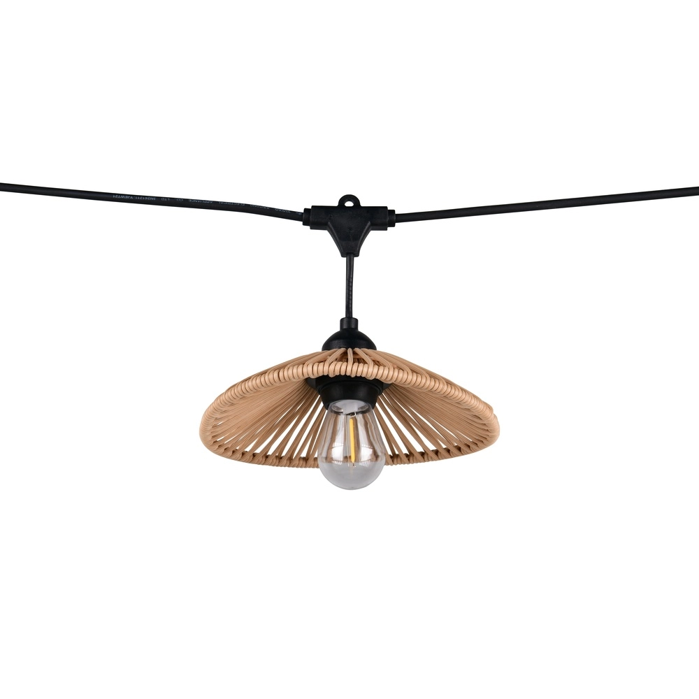 String lights Chain black with brown 600cm Trio 4017807697612